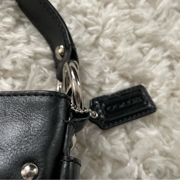 Coach Signature Collection Logo Fabric and Leather Hobo Handbag - Picture 9 of 12